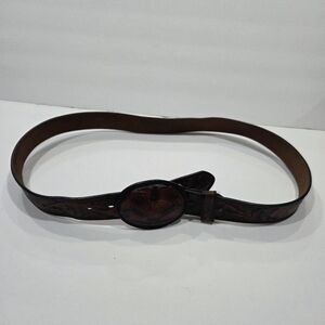 Vintage Silver Creek Men's Brown Leather Belt Sz.40